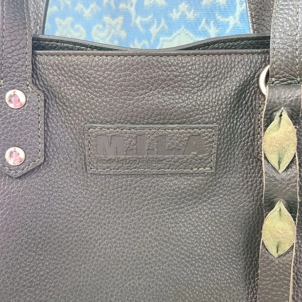 M.I.L.A Hunter Green Leather Lux Hobo Style Handbag